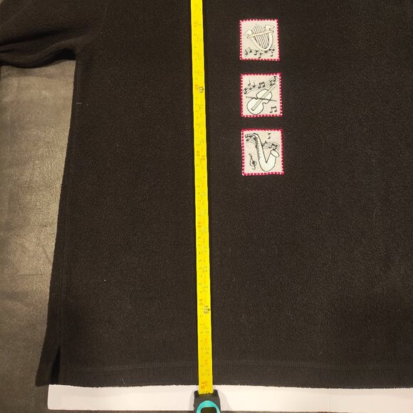 Women's Vintage Jason Maxwell Embroidered Musical Instrument Sweater Medium - Picture 5 of 5